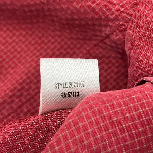 Eastern Mountain Sports Red Check Short Sleeve Lightweight Button Down Shirt - Picture 5 of 7